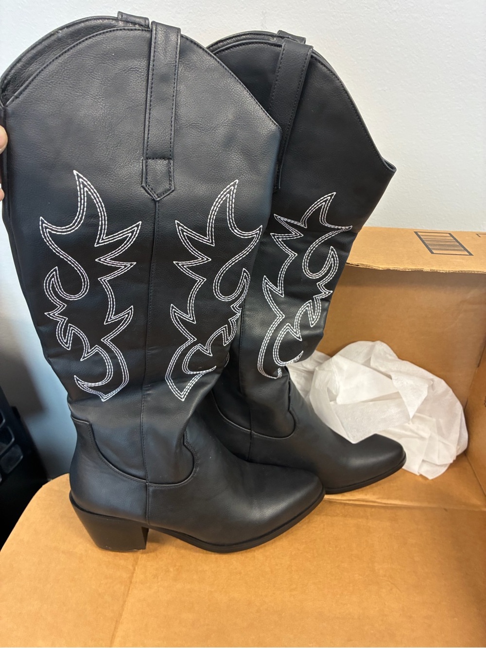 Black cowboy boots